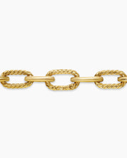 Pavé Textured Link Chain Necklace in Silver