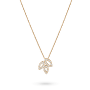 Diamond Leaf Cluster Pendant Necklace in Silver