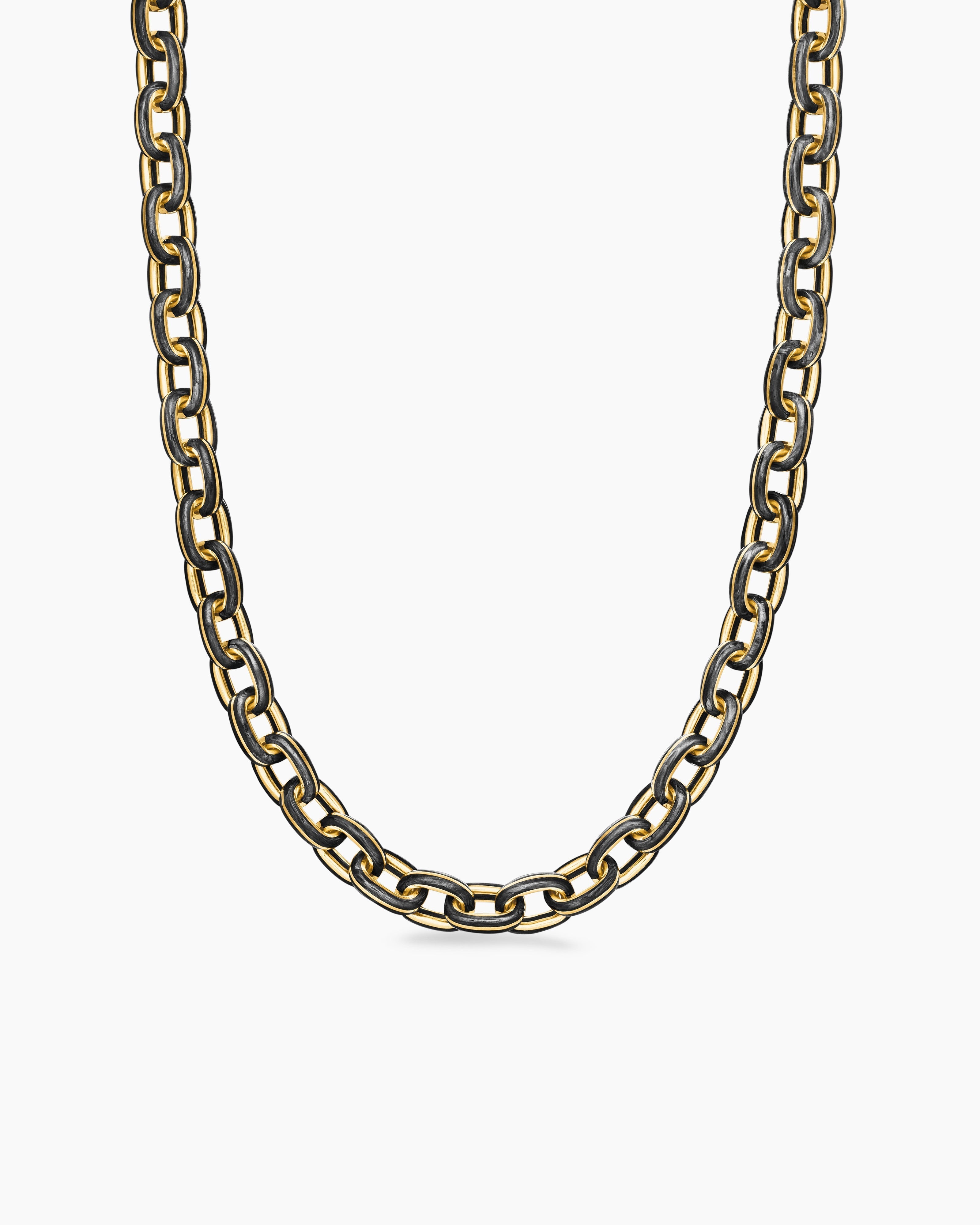 Men’s Bold Oval Link Silver Chain Necklace