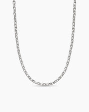 Rectangular Link Silver Chain Necklace