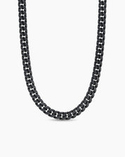 Men’s Silver Blackened Cuban Link Chain Necklace