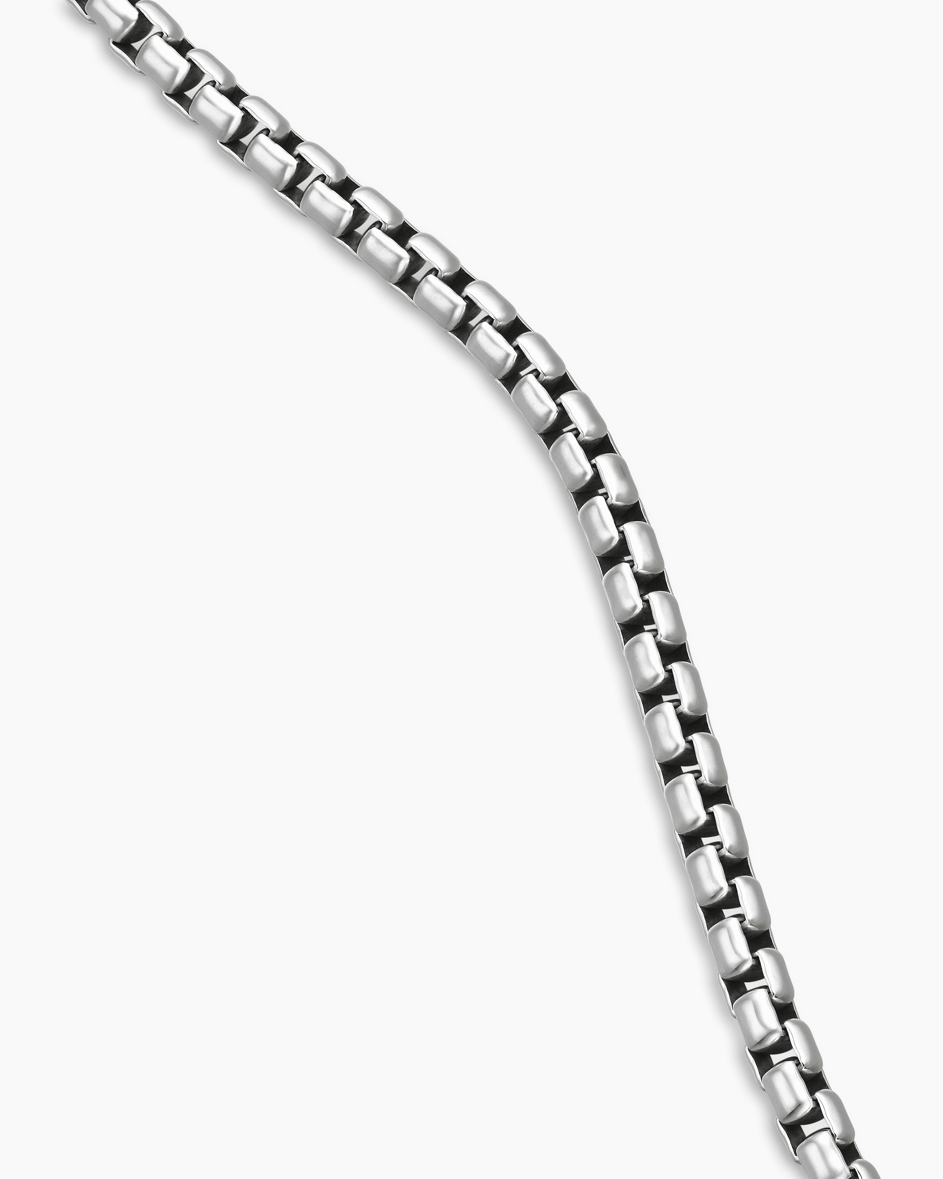 Polished Silver Compact Link Men’s Chain