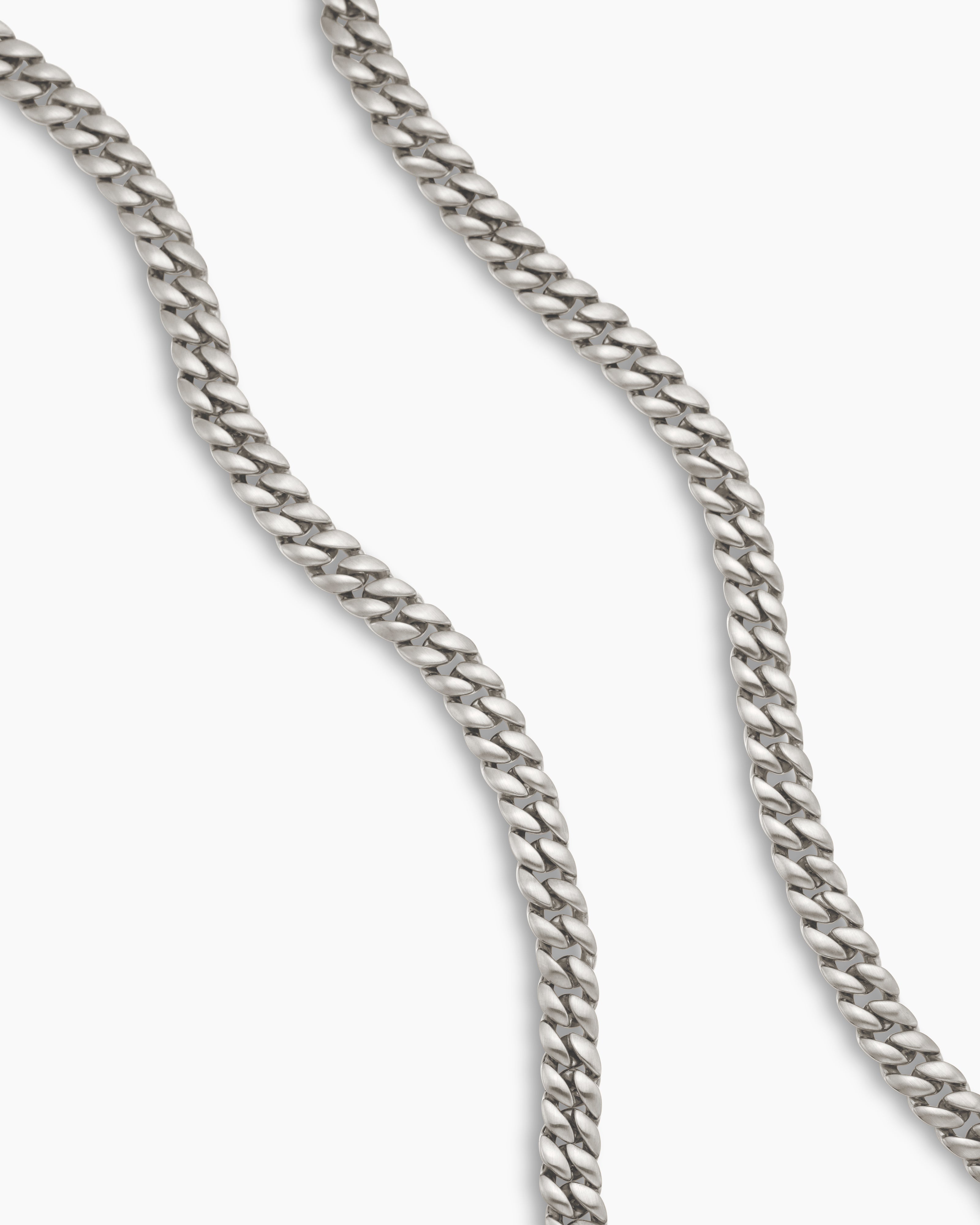 Men’s Silver Cuban Link Chain Necklace