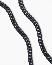 Men’s Silver Blackened Cuban Link Chain Necklace