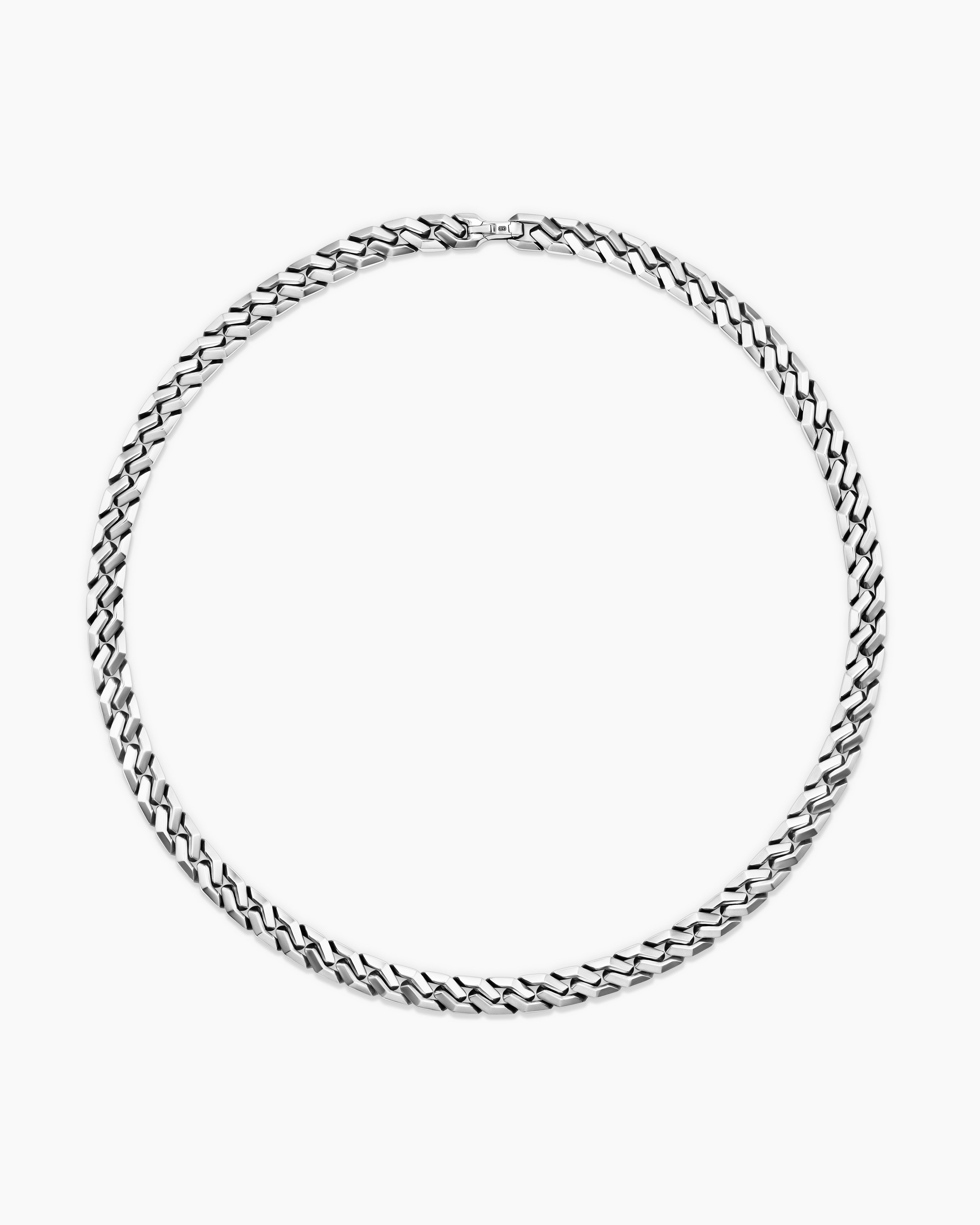 Men’s Silver Box Link Chain Necklace