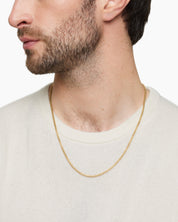 Men’s Silver Box Link Chain Necklace