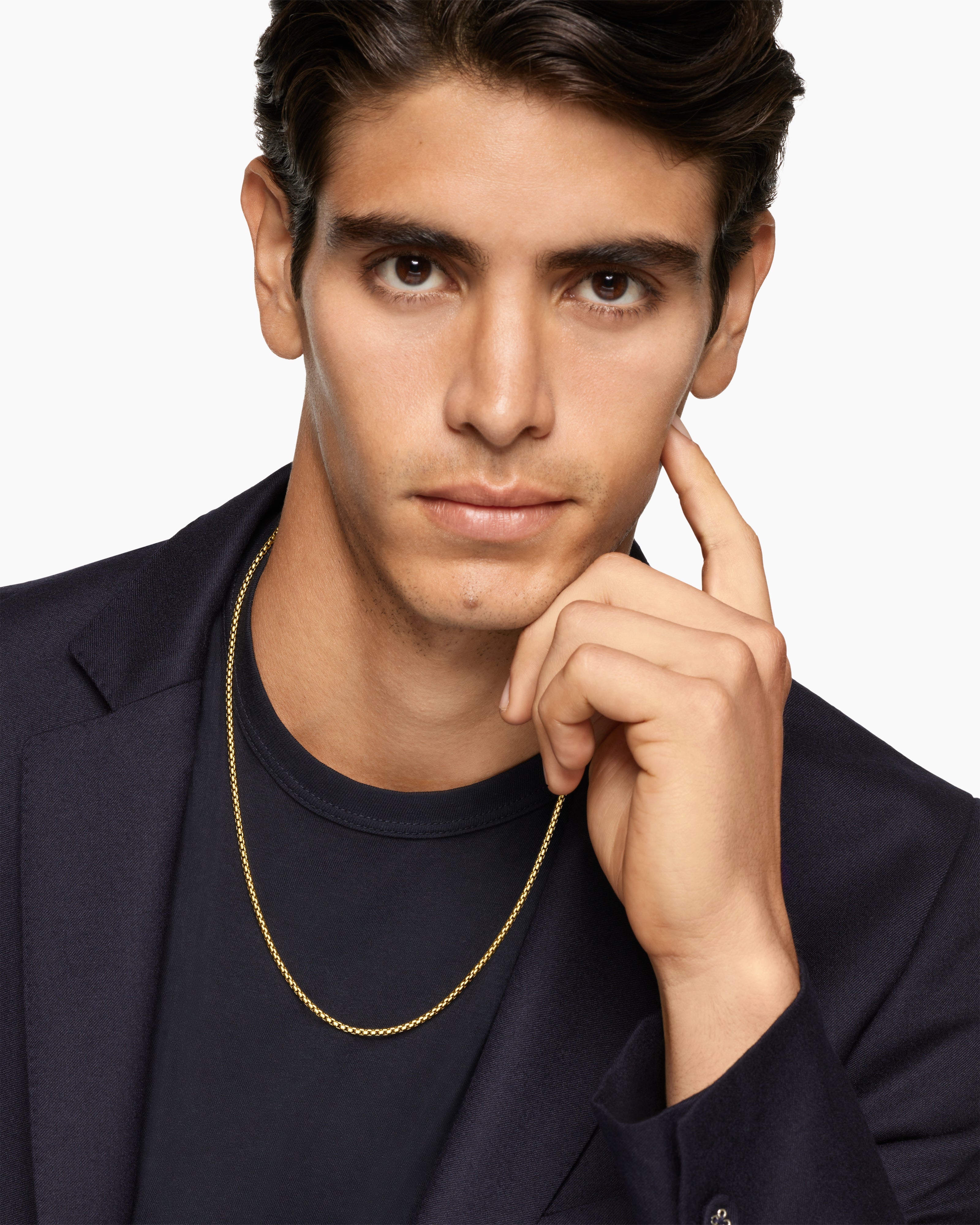 Men’s Silver Anchor Link Chain Necklace