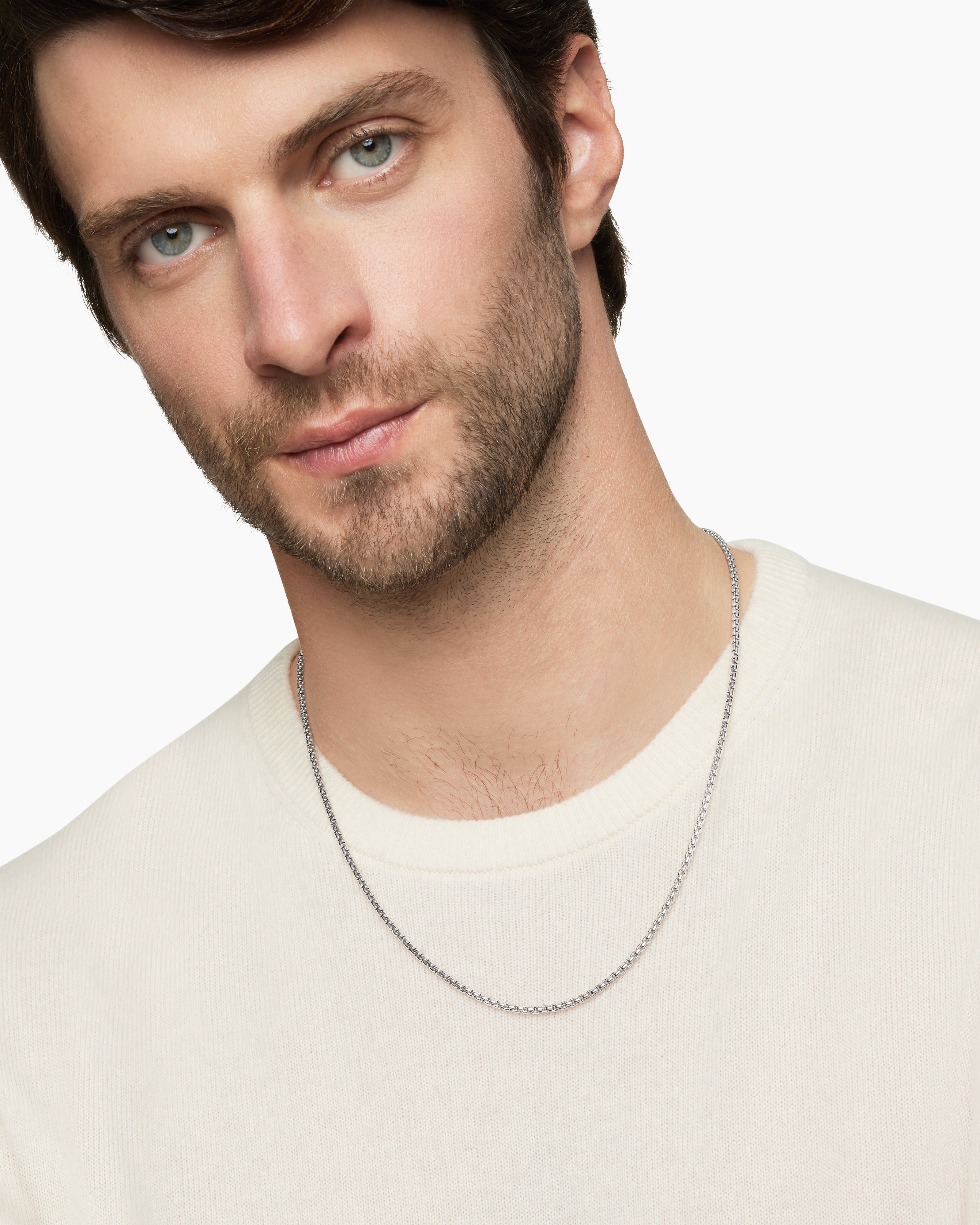 Silver Anchor Link Chain Necklace