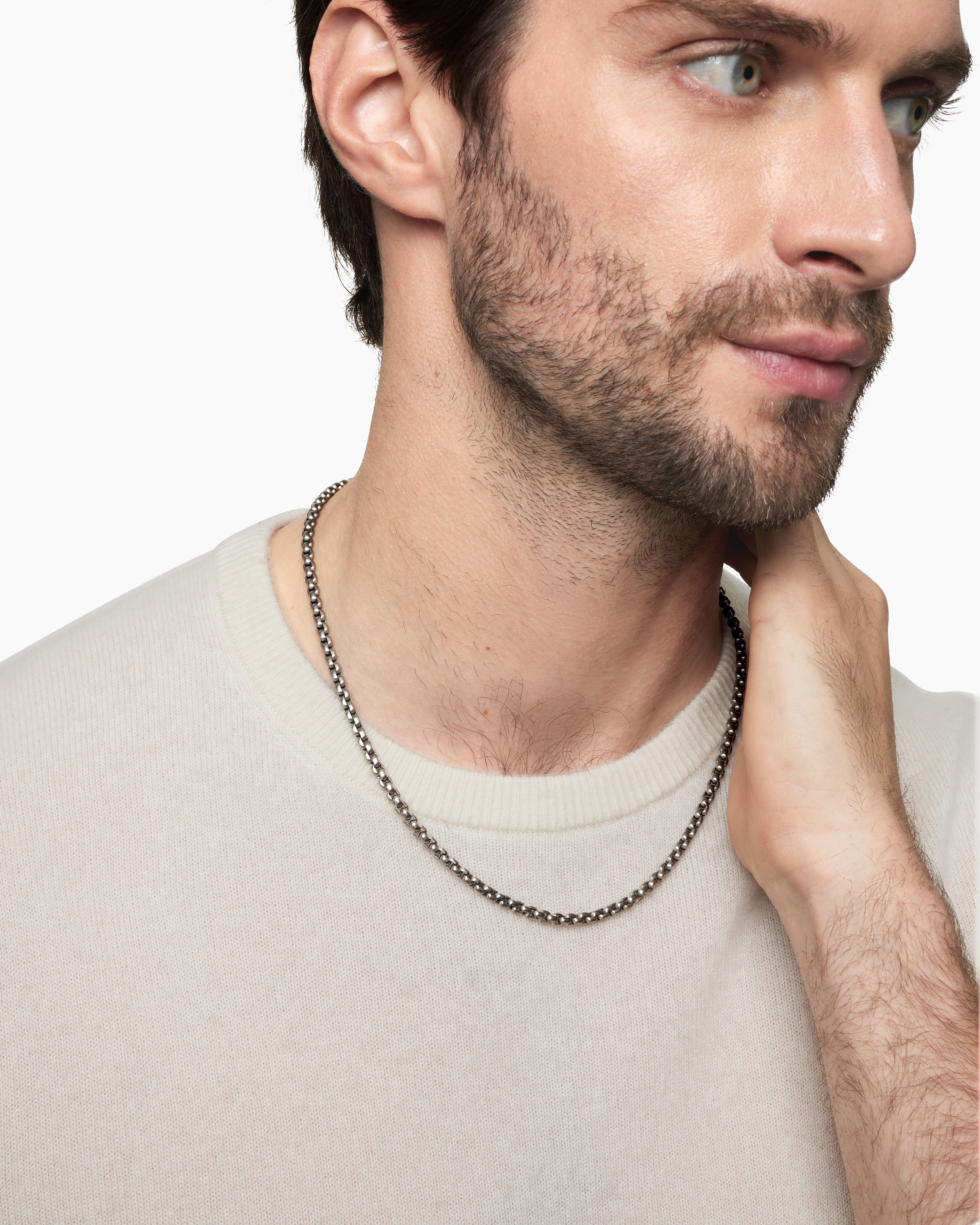 Men’s Silver Anchor Chain Necklace