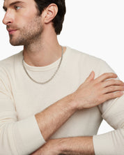 Men’s Silver Cuban Link Chain Necklace