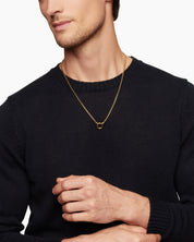 Men’s Silver Ring Pendant Chain Necklace