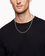 Men’s Silver Rope Chain Necklace