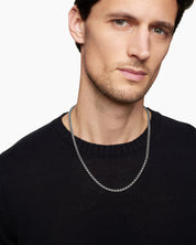 Men’s Silver Rope Chain Necklace