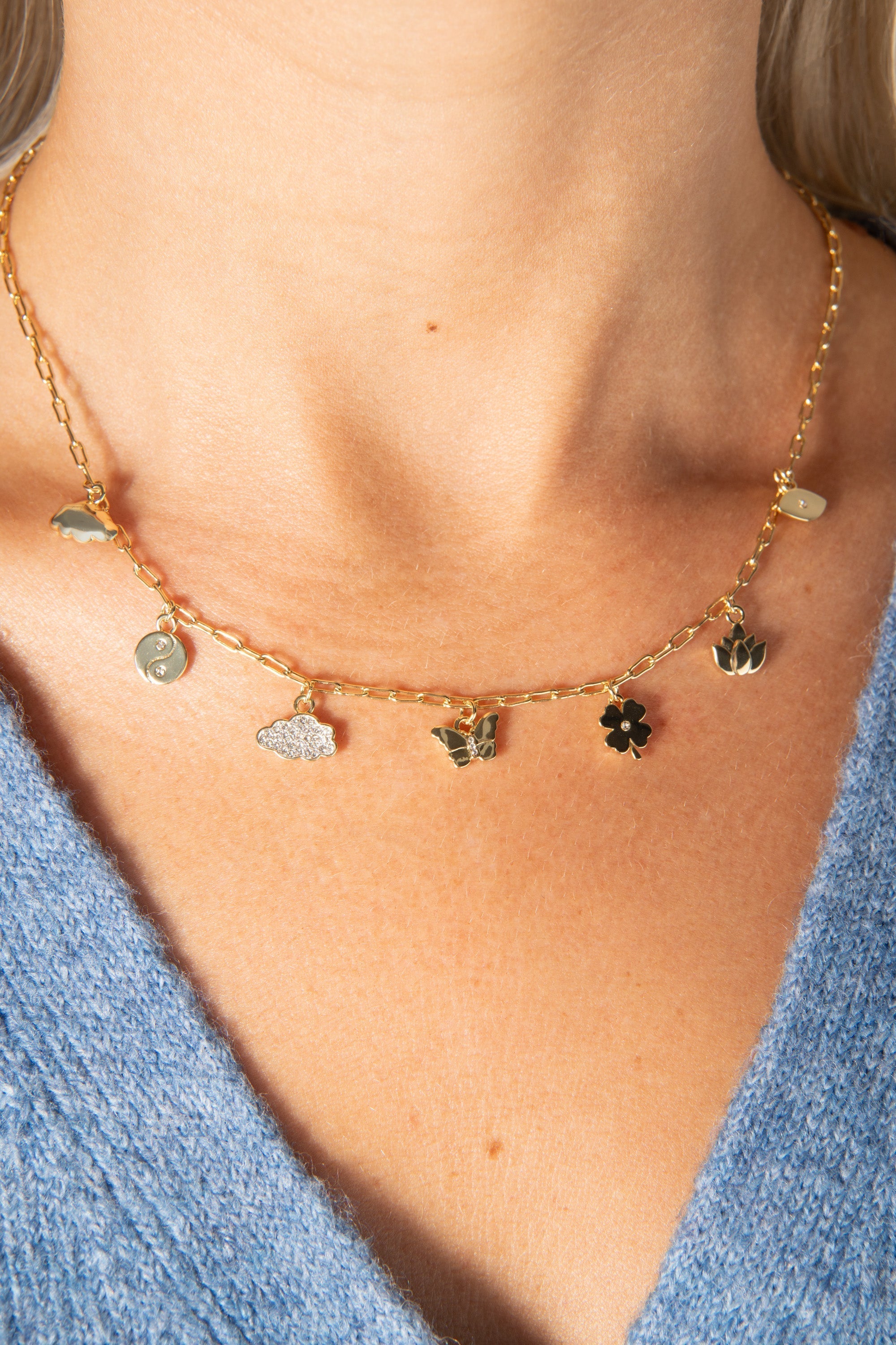 Silver Symbol Charm Necklace for Women