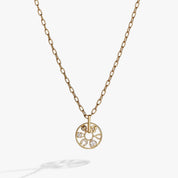 Luxury Silver Round Charm Pendant Necklace for Women