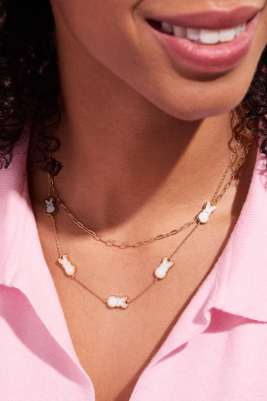 Cute Bunny Charm Sterling Silver Necklace for Women