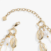 Silver Layered Seashell and Cowrie Necklace for Women