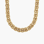 Gold Plated Silver Byzantine Chain Necklace for Women