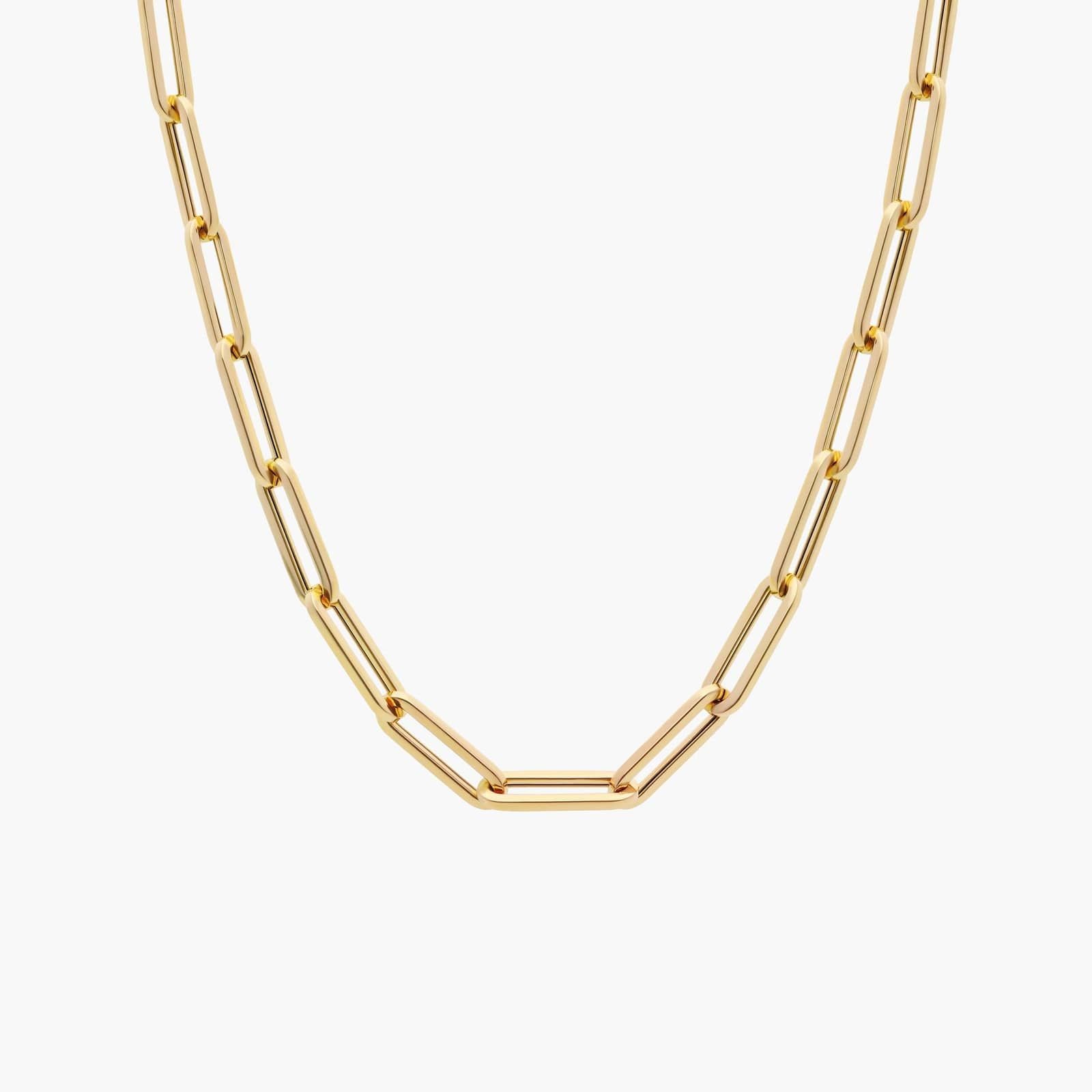 Silver Paperclip Chain Necklace for Women