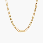 Silver Paperclip Chain Necklace for Women