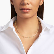 Silver Paperclip Chain Necklace for Women