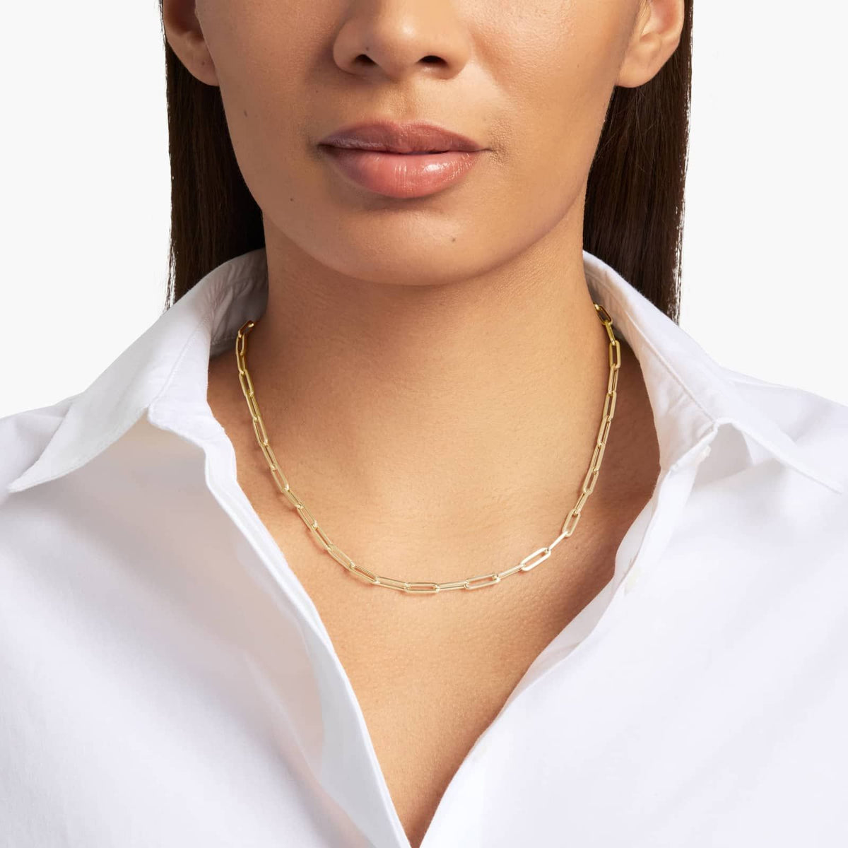 Carave Paris Modern Paperclip Chain Necklace