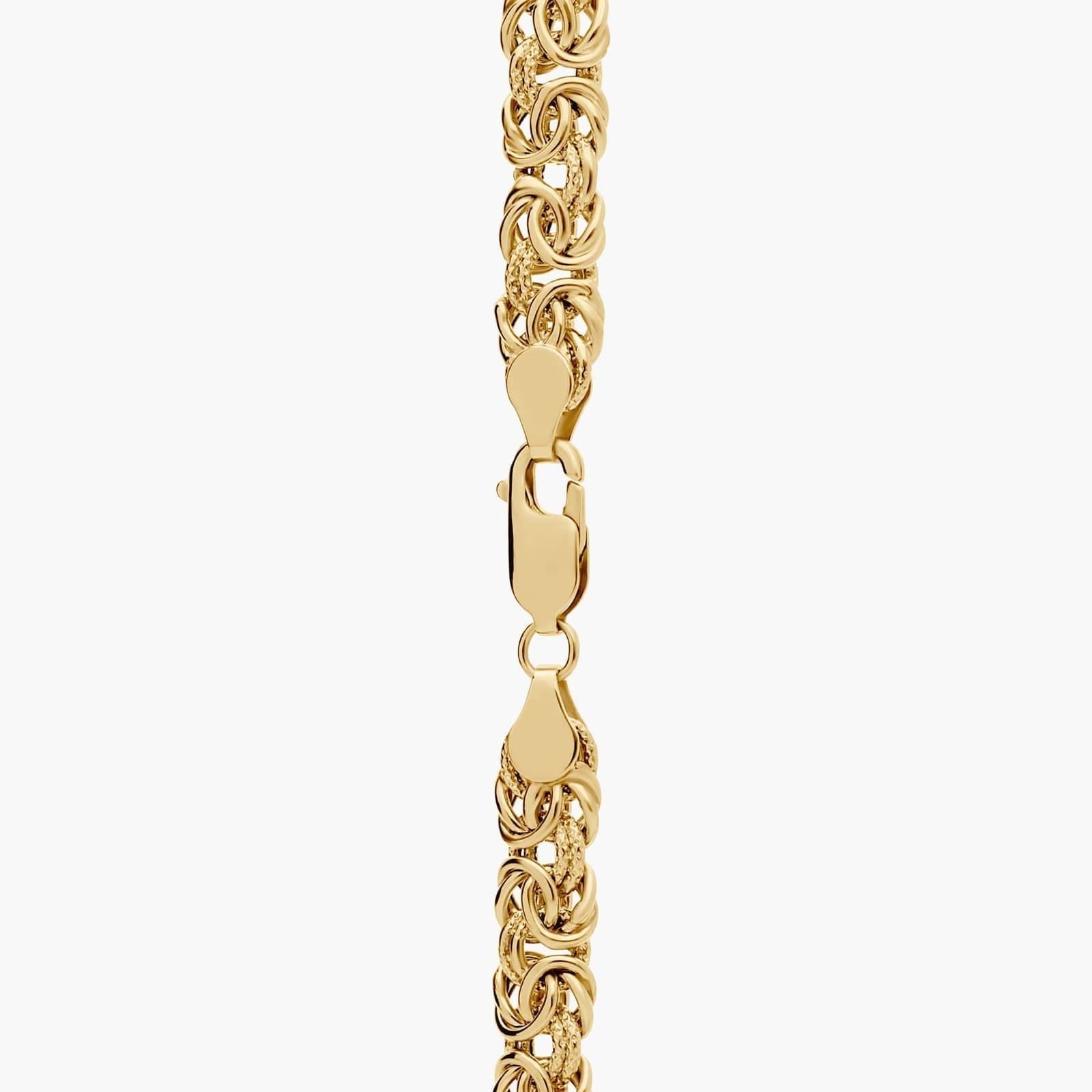 Gold Plated Silver Byzantine Chain Necklace for Women