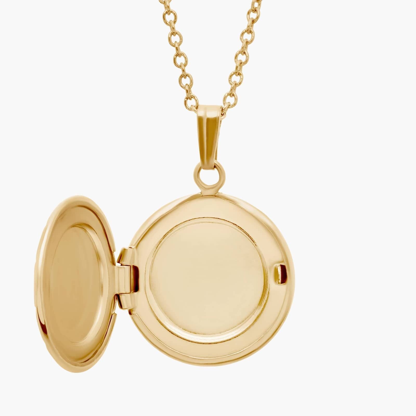 Silver Floral Engraved Round Locket Necklace for Women