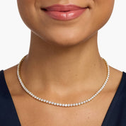Silver Diamond Tennis Necklace for Women