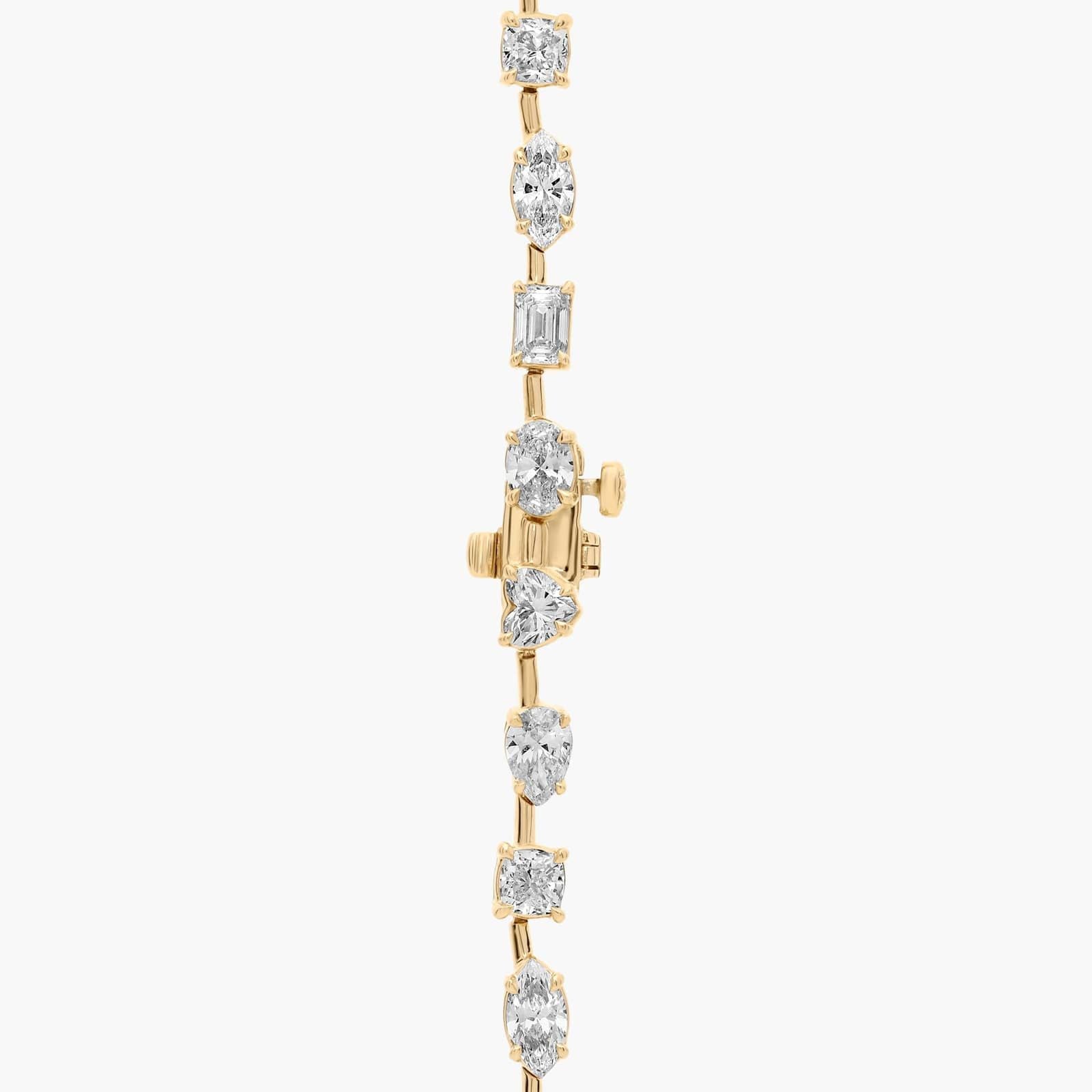 Silver Mixed Cut Diamond Necklace for Women