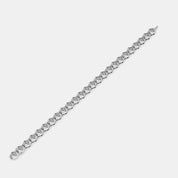 Sterling Silver Pyramid Stud Diamond Bracelet for Men