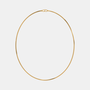 Men’s Flat Box Gold Chain Necklace Sleek Solid Finish Design