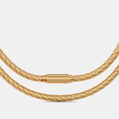 Carave Paris Luxury Woven Mesh Chain Necklace