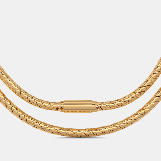 Carave Paris Luxury Woven Mesh Chain Necklace