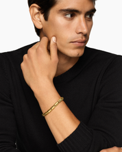 Men’s Gold Chevron Link Bracelet Premium Solid Gold Luxury Design