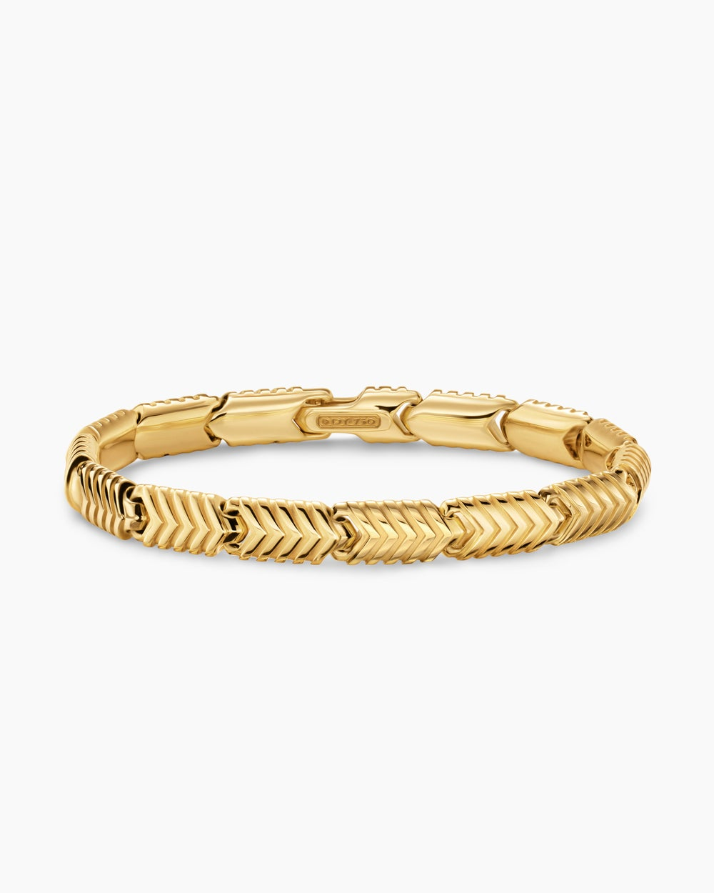 Men’s Gold Chevron Link Bracelet Premium Solid Gold Luxury Design