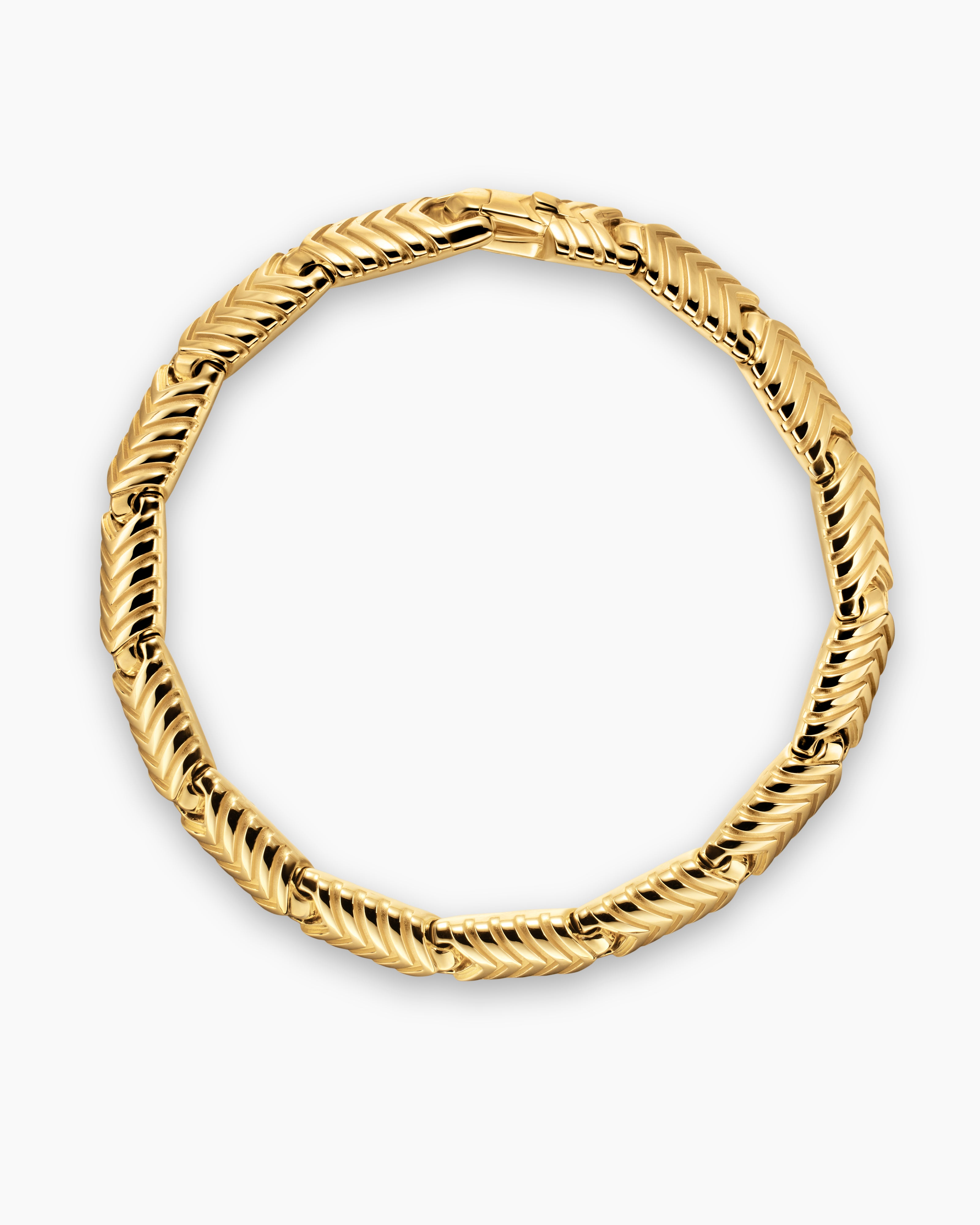 Men’s Gold Chevron Link Bracelet Premium Solid Gold Luxury Design