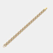 Men’s Gold Diamond Accent Link Bracelet Premium Luxury Gold Design