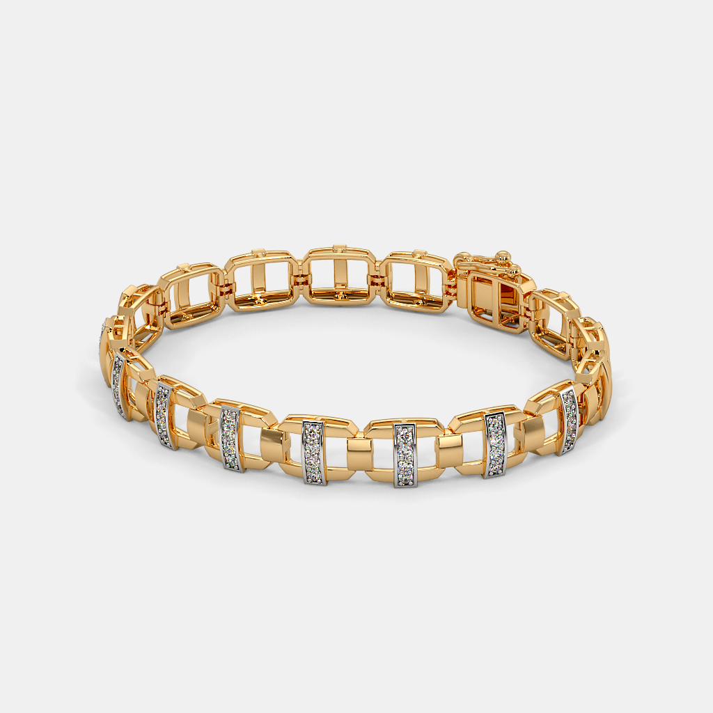 Carave Paris Two Tone Link Diamond Bracelet