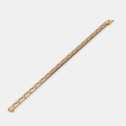 Men’s Gold Diamond Geometric Pattern Bracelet  Modern Triangle Link Design