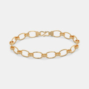 Men’s Gold Oval Link Chain Bracelet  Premium Minimal Everyday Gold Design