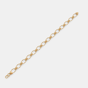 Men’s Gold Oval Link Chain Bracelet  Premium Minimal Everyday Gold Design