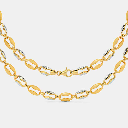 Carave Paris Two Tone Oval Link Necklace