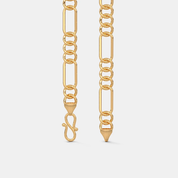 Men’s Gold Paperclip Link Chain Necklace Modern Elongated Link Style