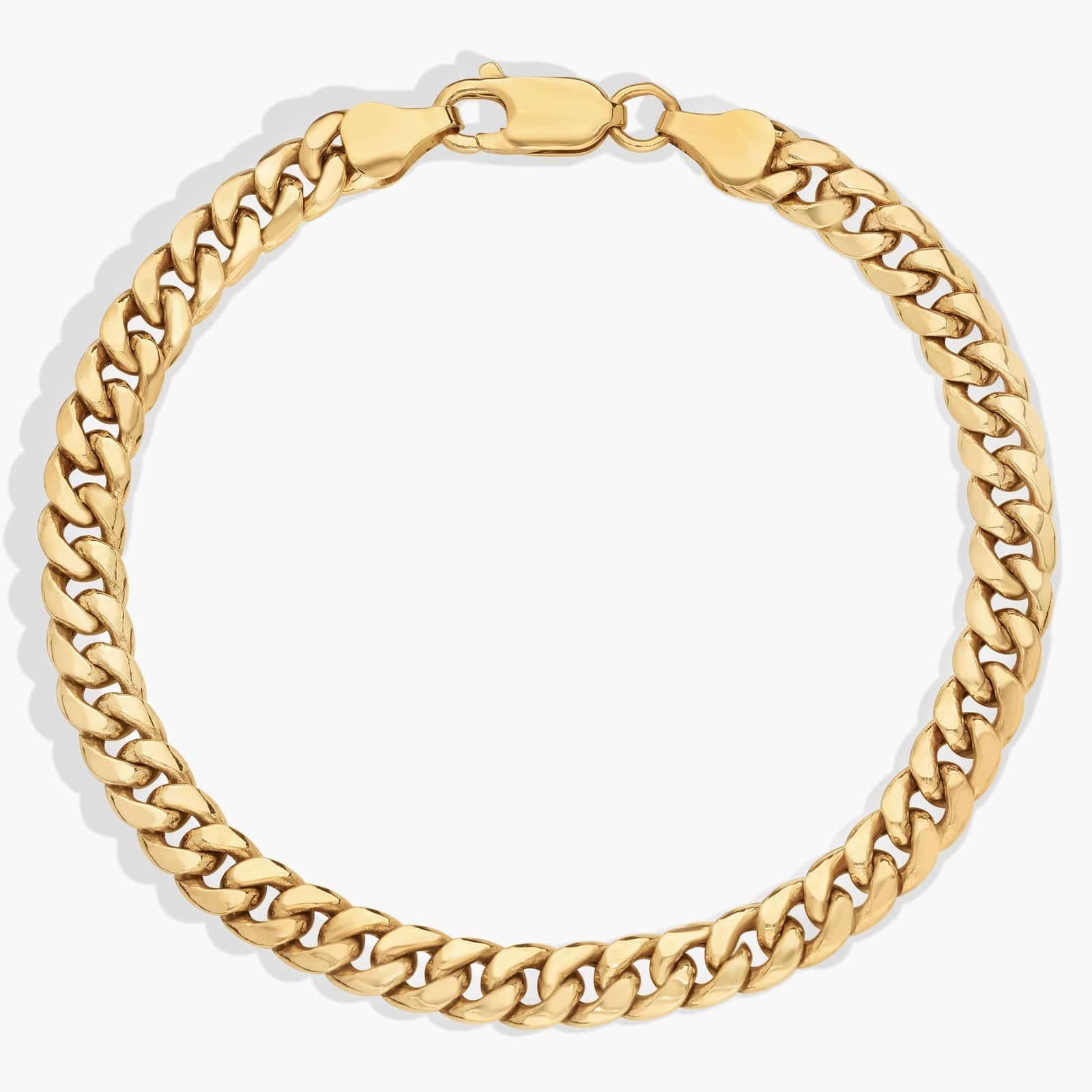 Men’s Premium Gold Cuban Chain Bracelet Classic Polished Link Design