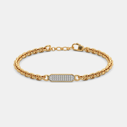 Carave Paris Diamond Bar Cable Chain Bracelet