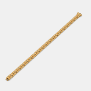 Men’s Solid Gold Curved Link Bracelet Classic Interlocking Design