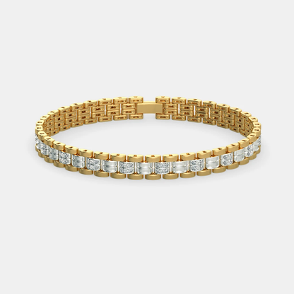 Carave Paris Round & Baguette Diamond Tennis Bracelet