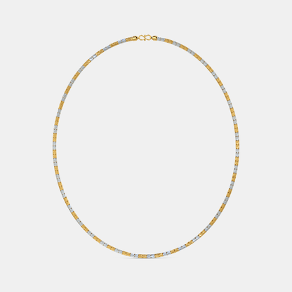 Carave Paris Two Tone Textured Link Chain Necklace