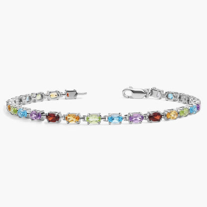 Carave Paris Rainbow Gemstone Station Bracelet